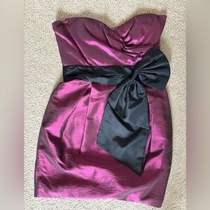Jessica Simpson Strapless Satin Cocktail Dress